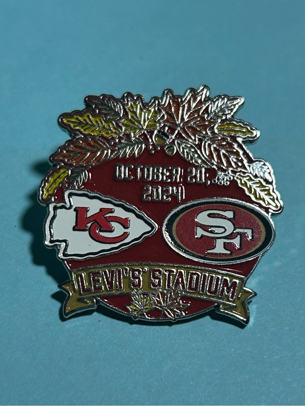 2024 San Francisco 49er vs KC Chiefs 10-20-24 Levi’s Stadium Gameday pin